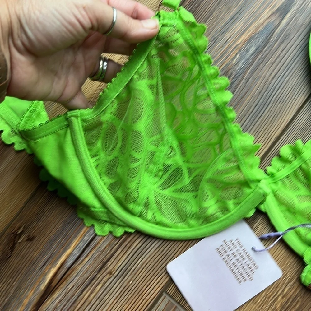 NWT Savage x Fenty Not Sorry Ultra Demi Unlined Lace Bra 38C